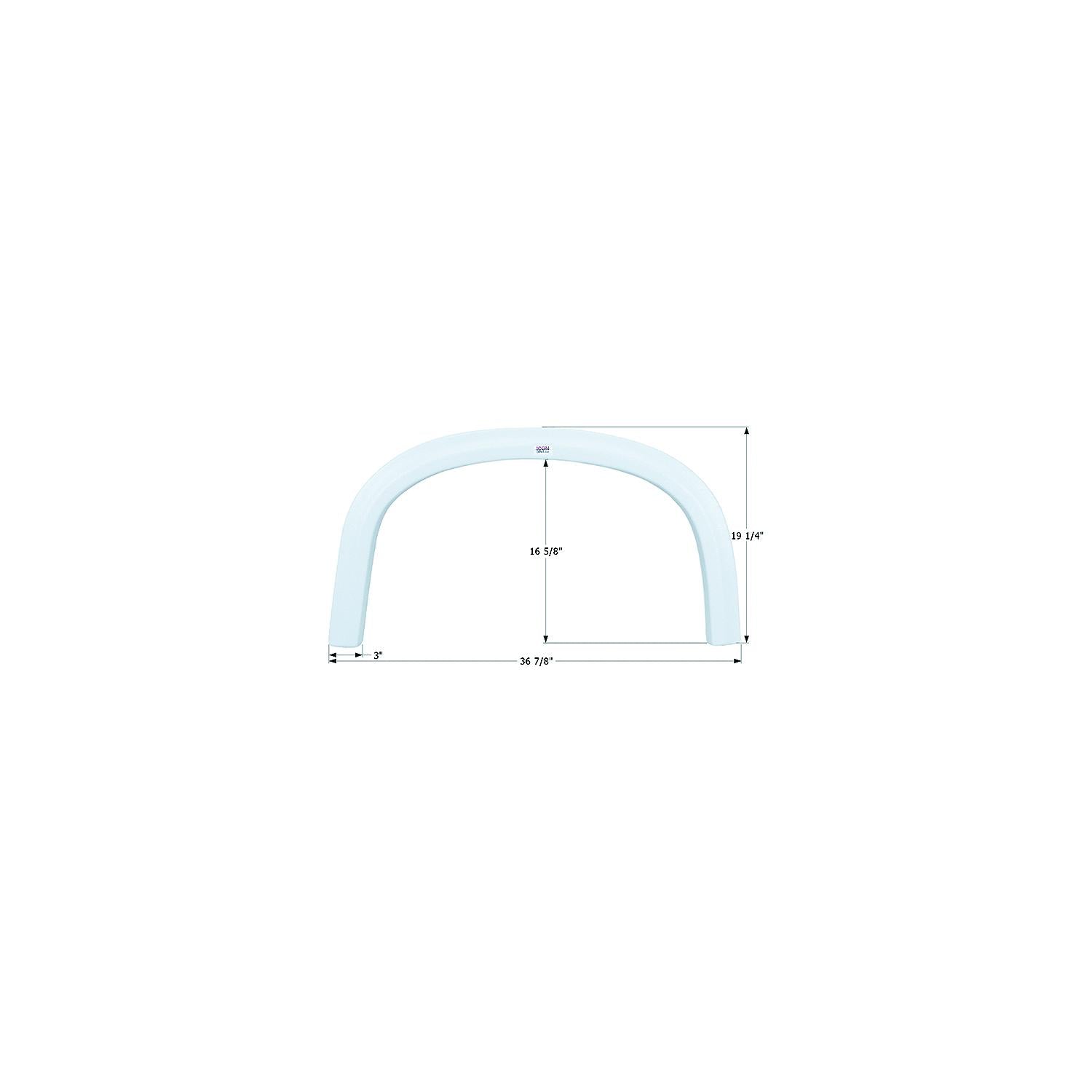 Icon Technologies 12038 Fender Skirt â€“ Single Four Winds FS2038, Polar White