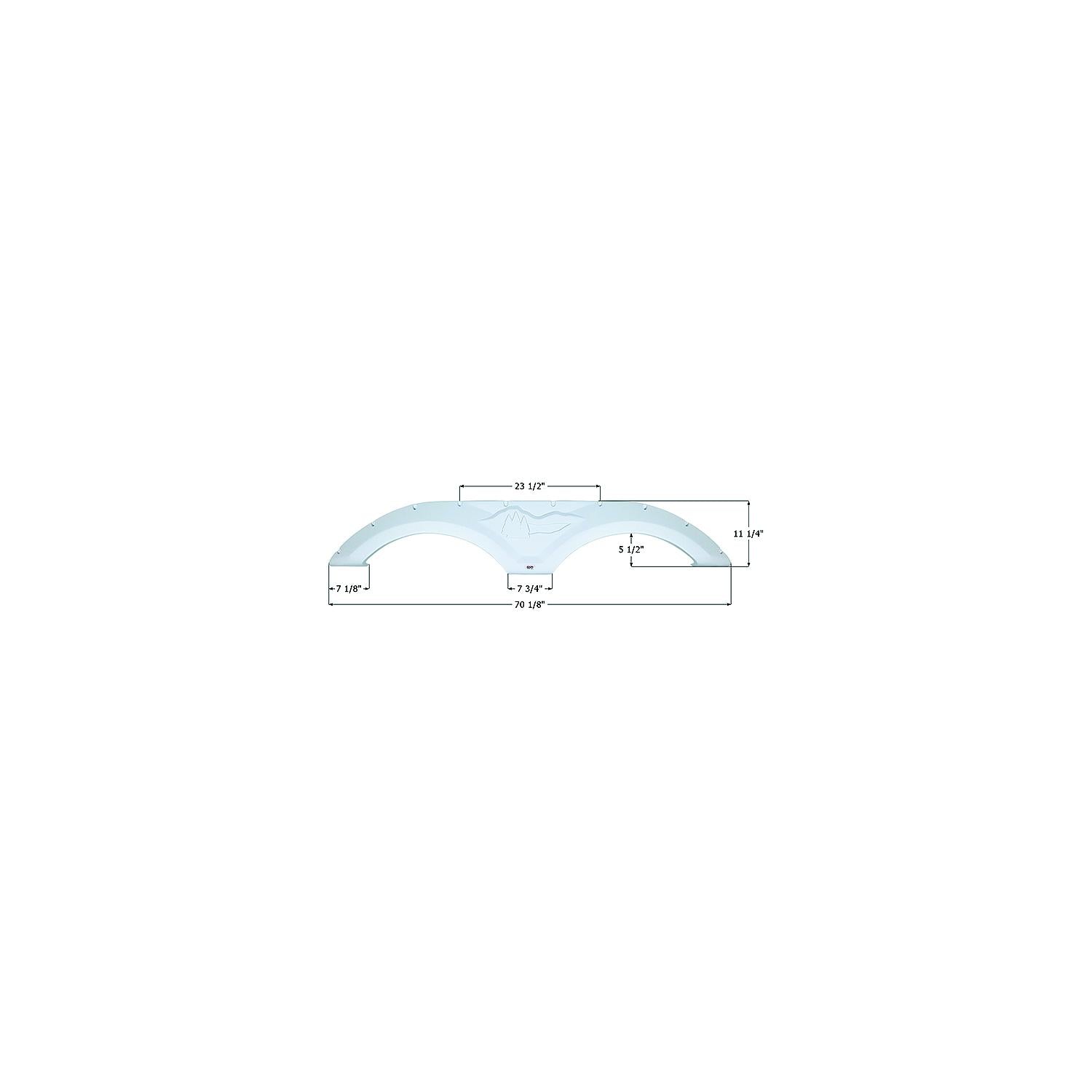 Icon Technologies 12072 Fender Skirts â€“ Tandem Forest River Fs2072, Polar White