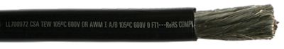 Cobra Wire and Cable A2120T07025FT Tinned Copper Battery Cable, 2/0, 25', Black