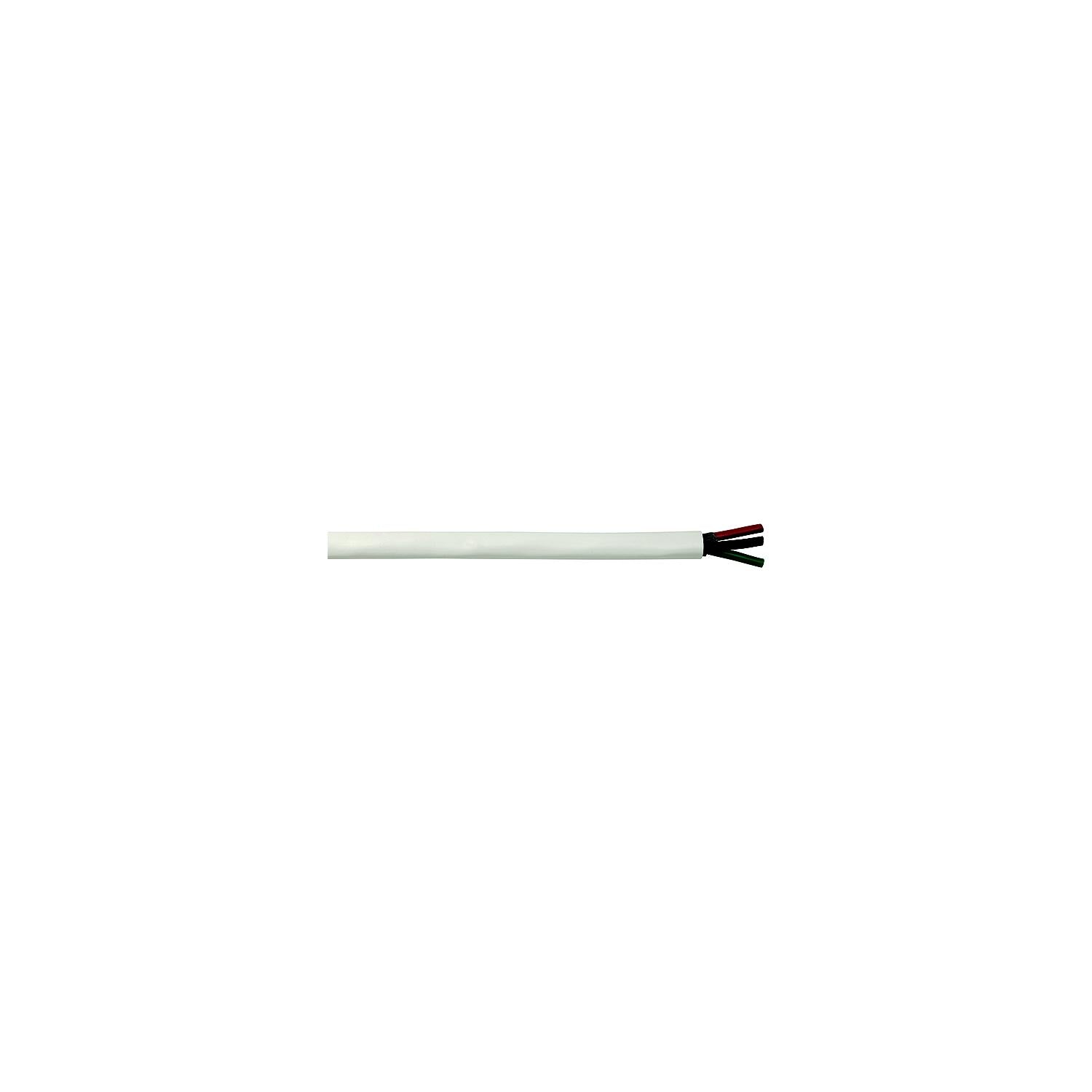 Cobra Wire and Cable B6W14T32100FT Tinned Copper Round Triplex Wire, 14/3, 100', White