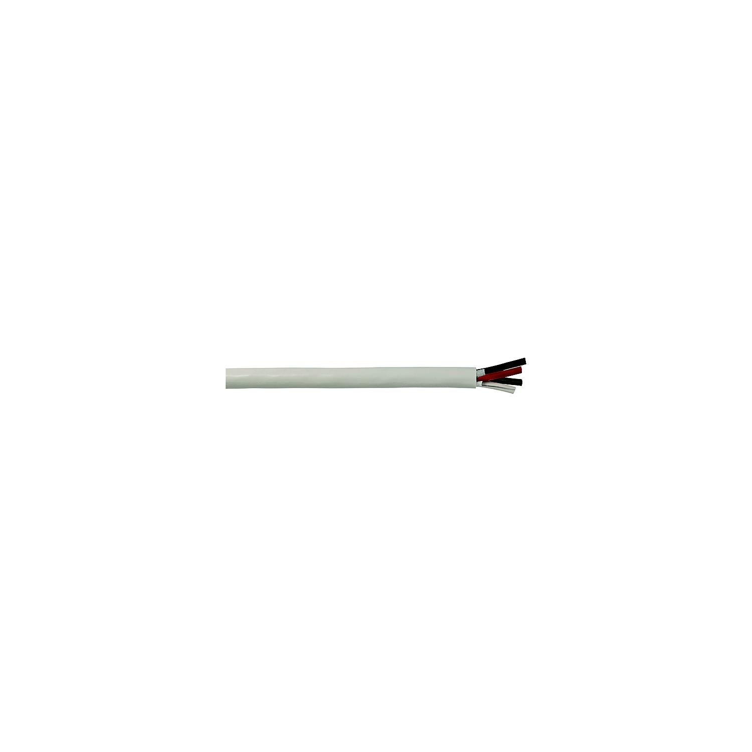 Cobra Wire and Cable B6W12T401000FT Tinned Copper Round 4-Conductor Wire, 12/4, 1000', White
