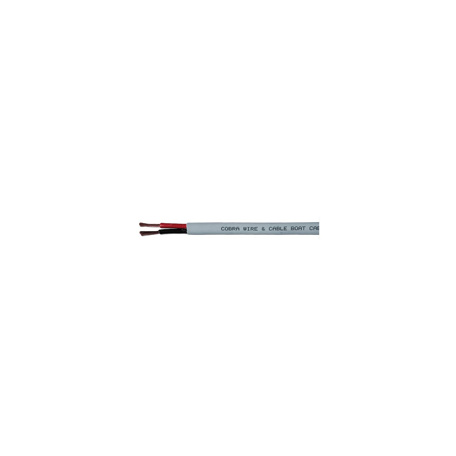 Cobra Wire and Cable B7G12B21100FT Bare Copper Duplex Wire, 12/2, 100', Gray