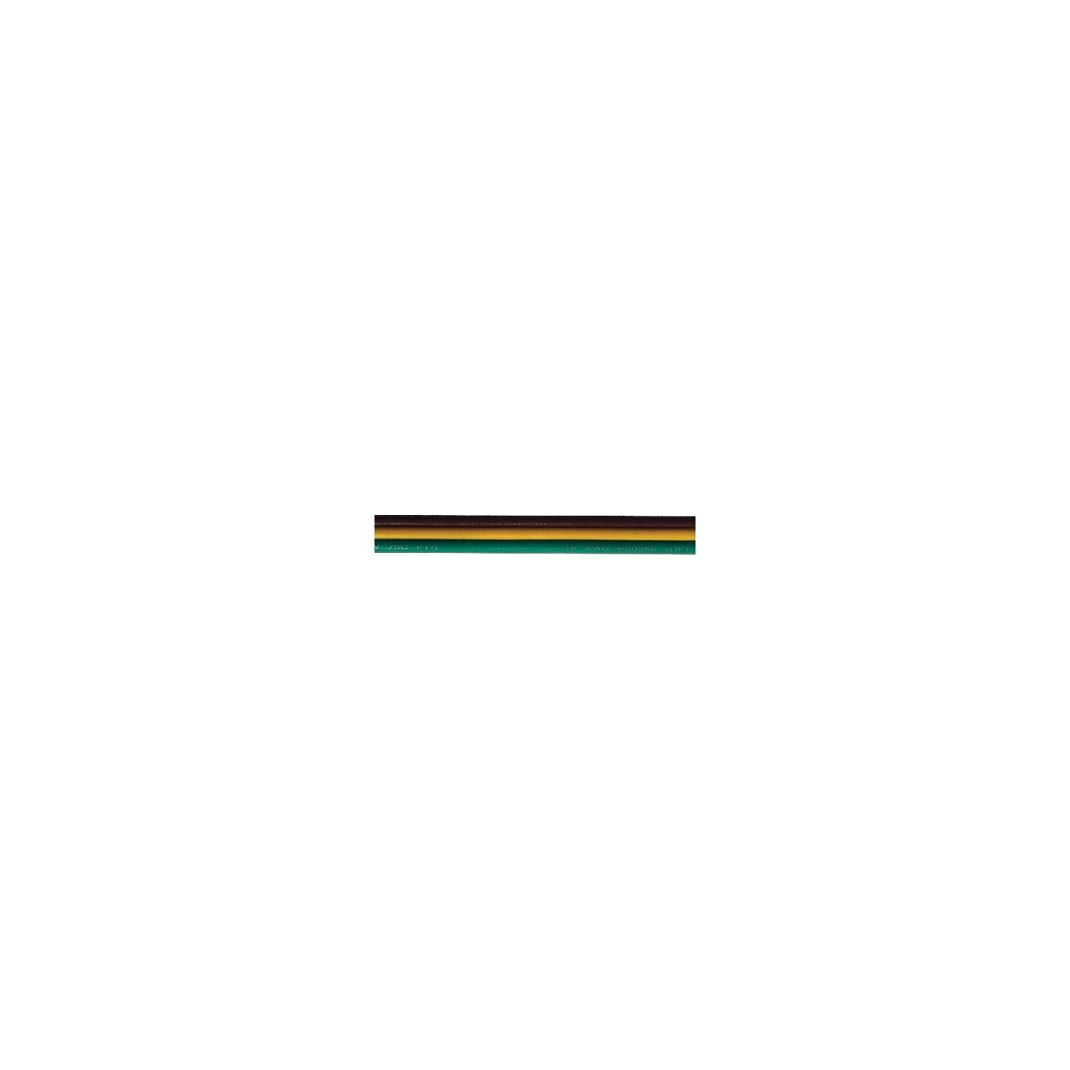 Cobra Wire and Cable B8016TU103100FT Tinned Copper Bonded Ribbon Cable, 16 Gauge, 3-wire, 100', Brown/Yellow/Green