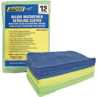 Seachoice W-90014-SC 90014 Deluxe Microfiber Detailing 16" x Cloths, 12-ct. Pack