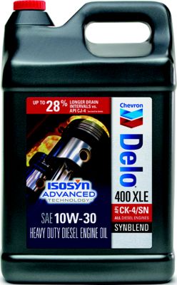 Chevron 257000478 DeloÂ® 400 XLE Synthetic Blend 10W30 Oil, 2.5 Gal.