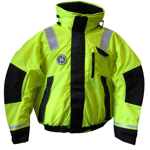 First Watch AB-1100 Flotation Bomber Jacket - Hi-Vis Yellow/Black - Small [AB-1100-HV-S]