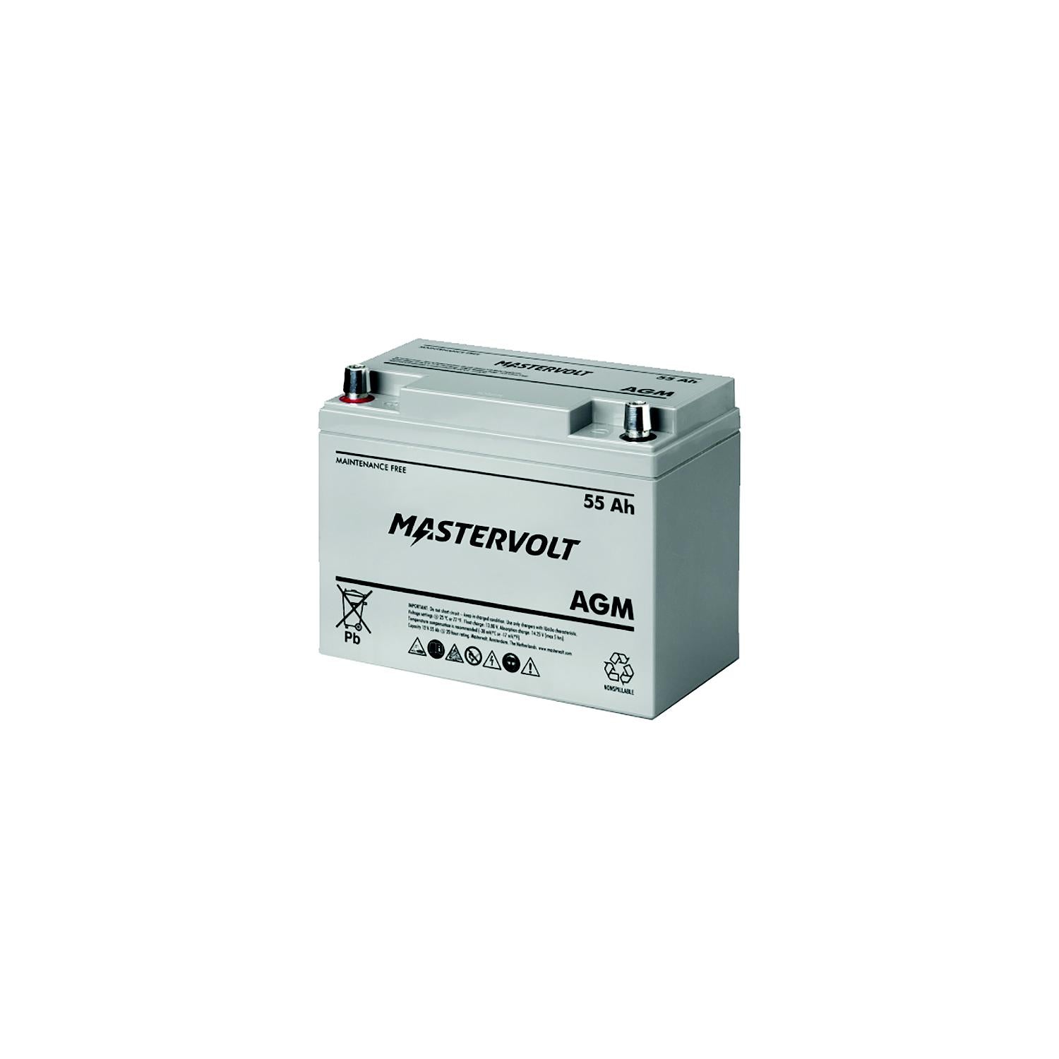 Mastervolt 62000550 12V AGM Battery, Group 24