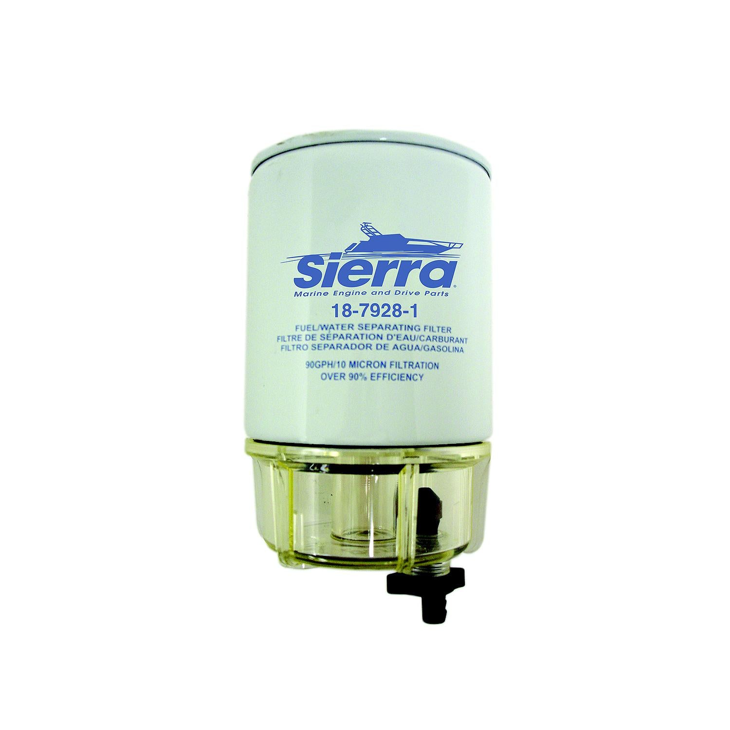 Sierra 18-7928-1 79281 Fuel/Water Separator Element w/AquaVue Clear Collection Bowl