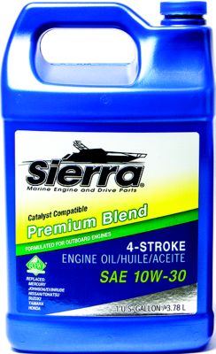 Sierra 18-9420CAT-3 9420CAT3 4-Stroke Mineral Forumulation Marine Outboard Engine Oil, 10W-30, Gal