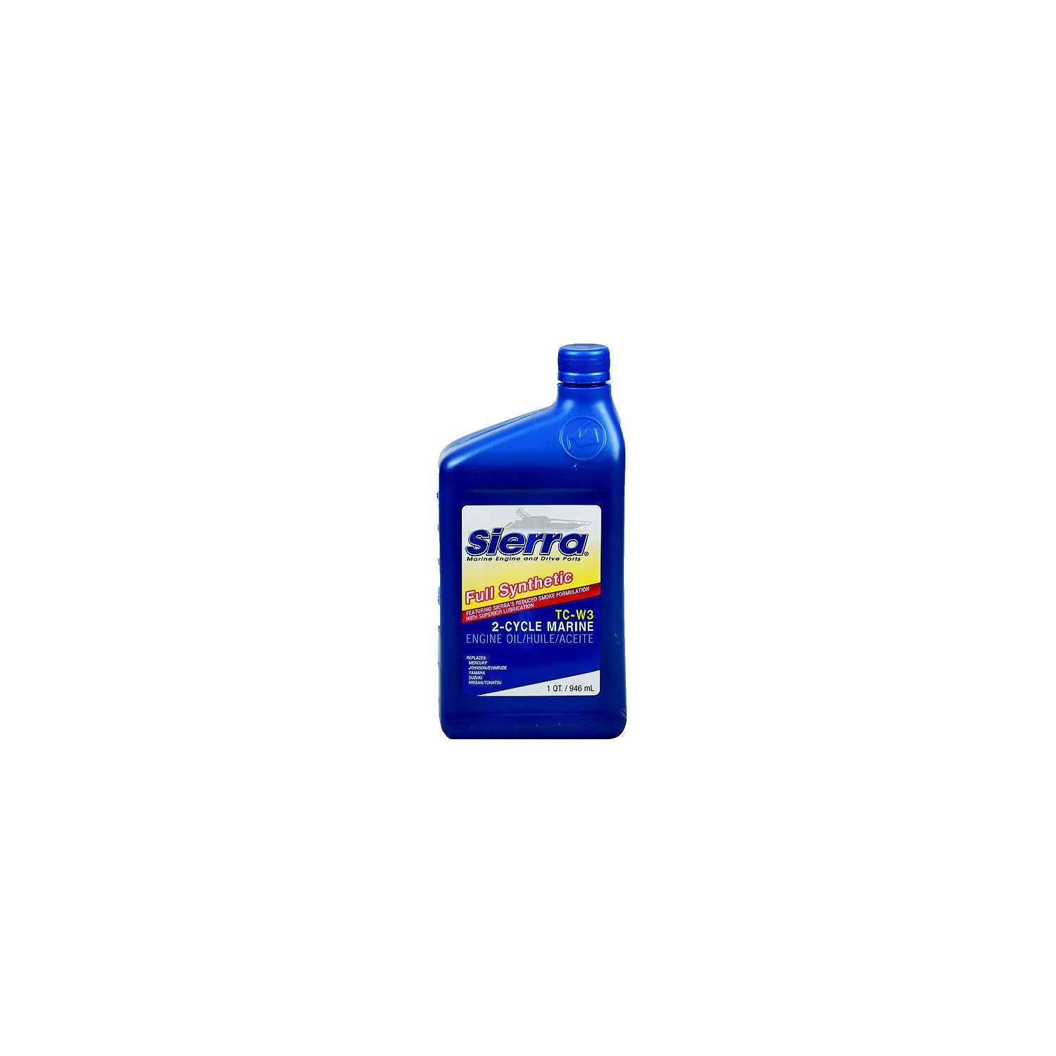 Sierra 18-9540-2 95402 Fully Synthetic TC-W3 2-Stroke Outboard Oil, Qt.