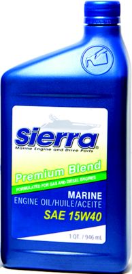 Sierra 18-9554-4 95544 Premium Blend Heavy Duty Engine Oil 15W-40, 5 Qt., 4/case