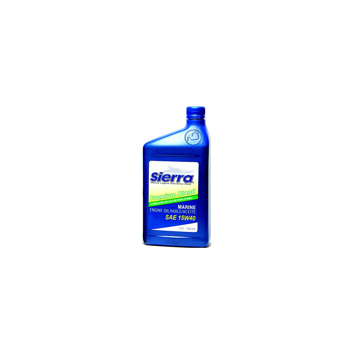 Sierra 18-9554-2 95542 Premium Blend Heavy Duty Engine Oil 15W-40, Qt., 12/case