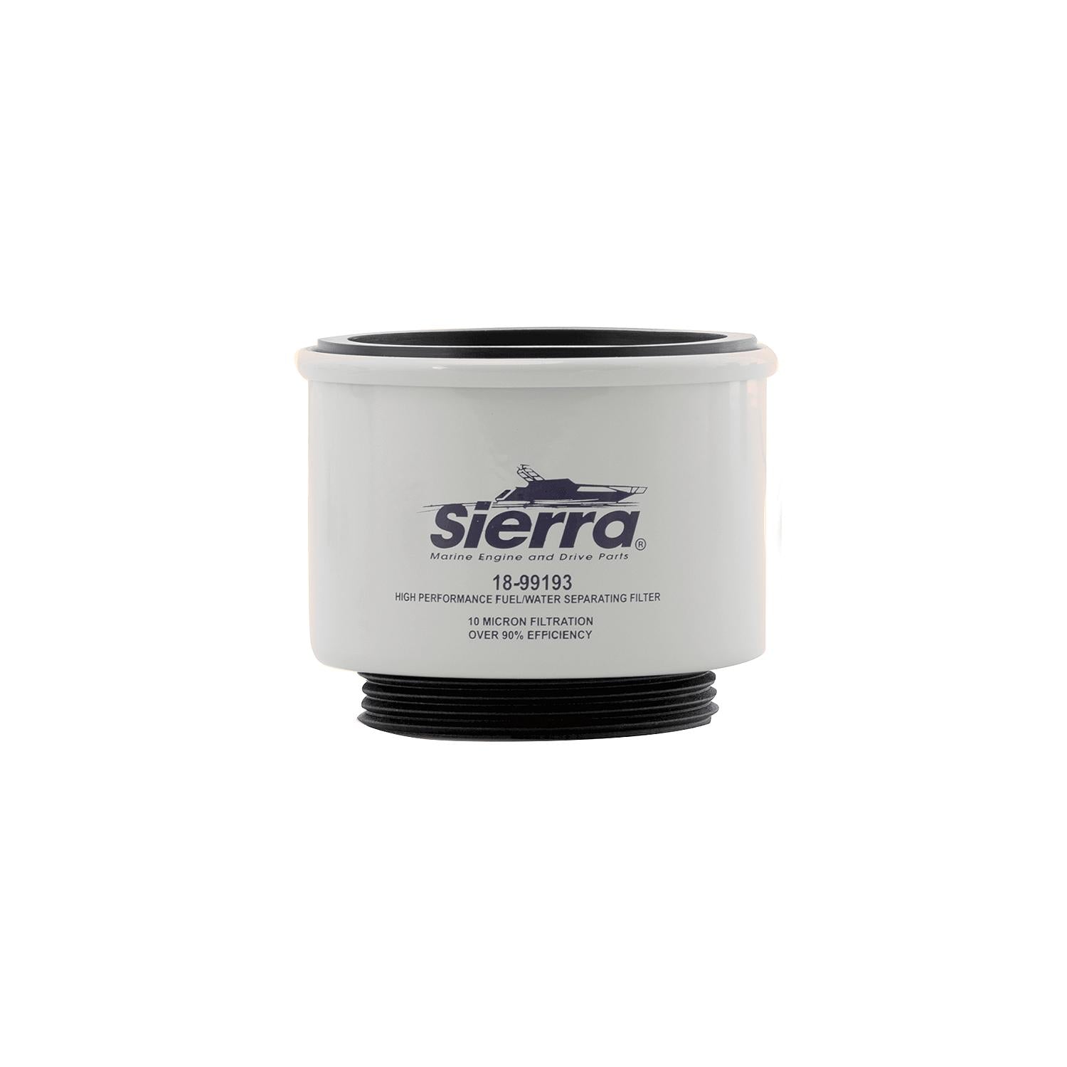 Sierra 18-99193UL 99193UL Repalcement Racor Spin-On Fuel Water Separator Filter for Above or Below Deck Use, 10 Micron