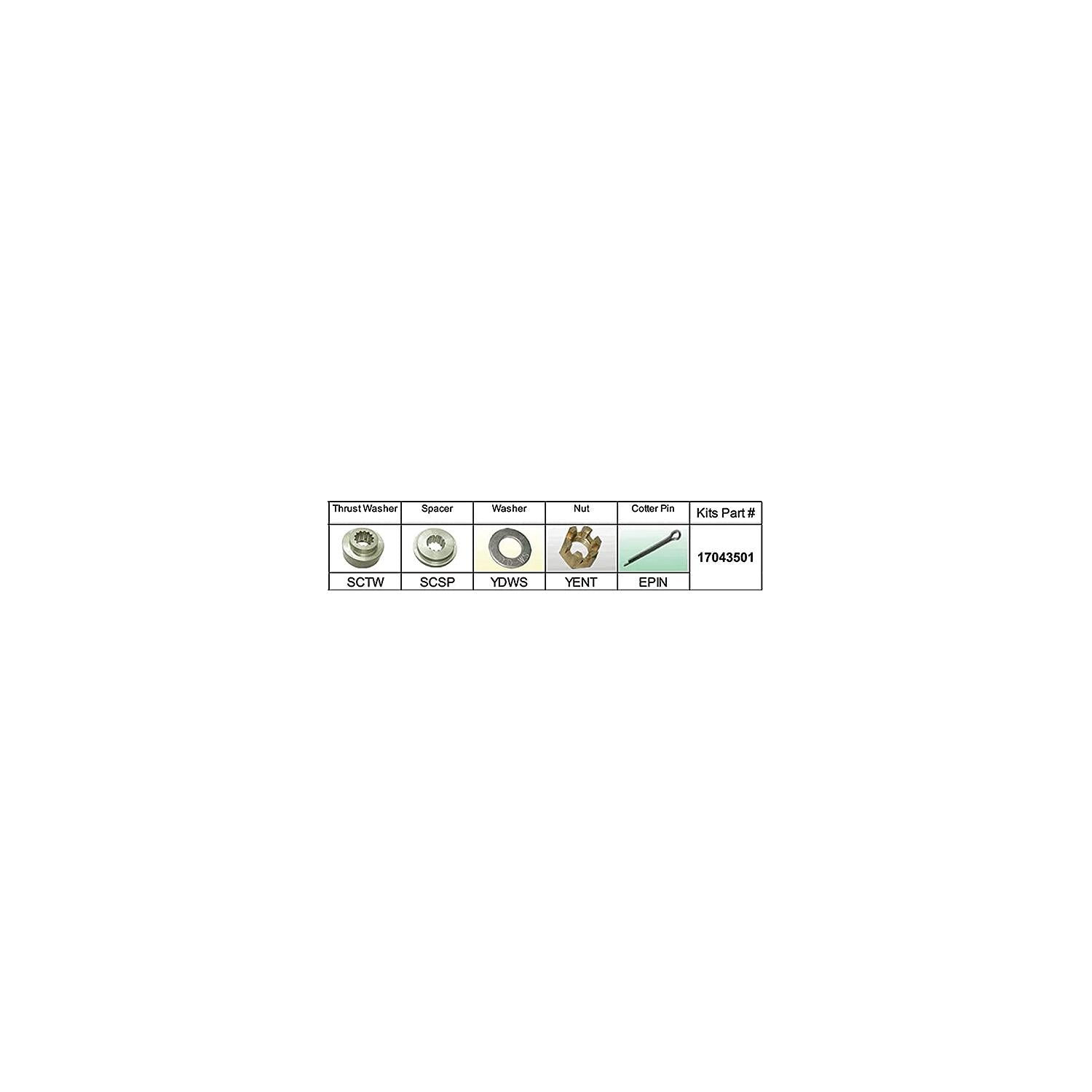 Solas Propeller 17043501 Fixed Hub Prop Hardware Kit - Suzuki, Type C