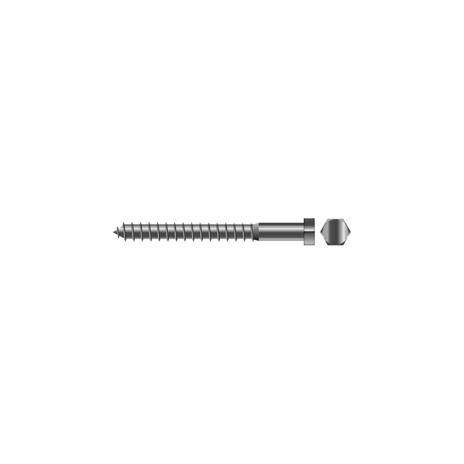 Seachoice MP1281SC 59741 Stainless Steel Lag Screw