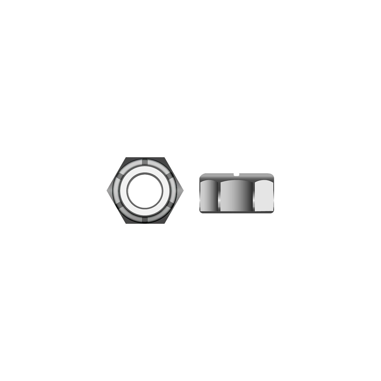 Seachoice BP1332SC Stainless Steel Nylon Insert Locknut, 10-24