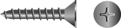 Seachoice BP0638SC 59964 Stainless Steel Phillips Machine Screw - Flat Head