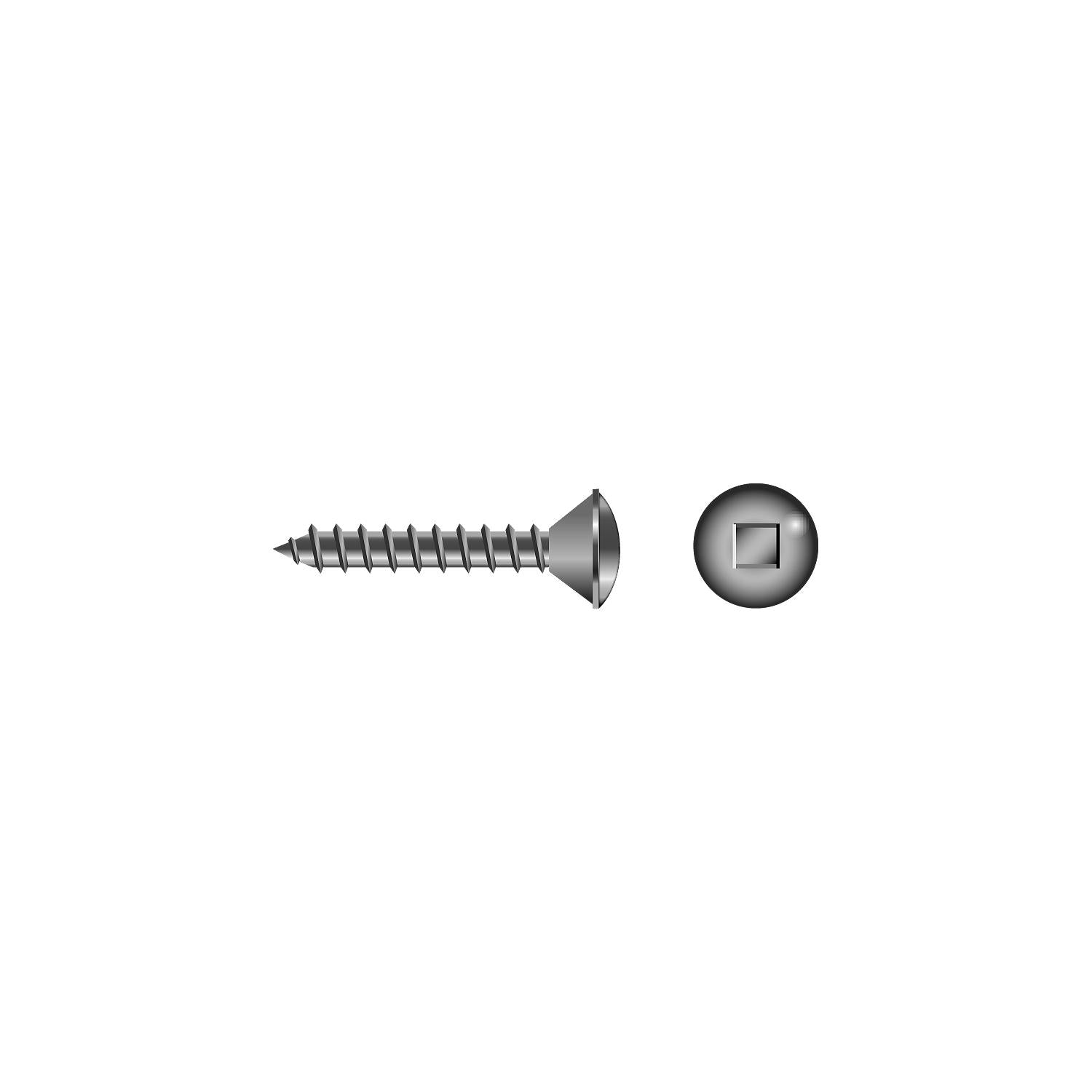 Seachoice SC3472 Square Tapping Screw - Oval Head #10 x 1