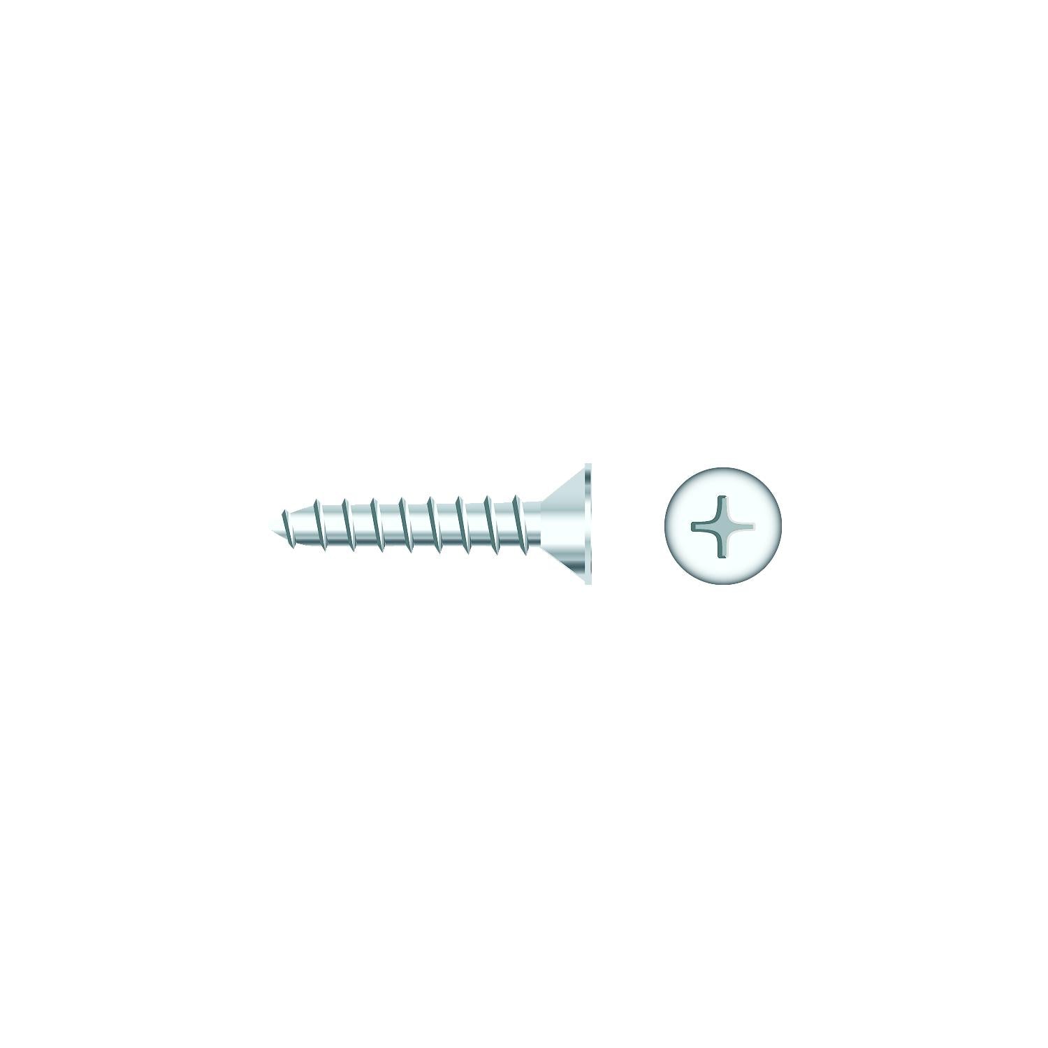 Seachoice SC635CH 01783 Chrome Plated SS Phillips Tapping Screw - Flat Head, #10 x 3/4