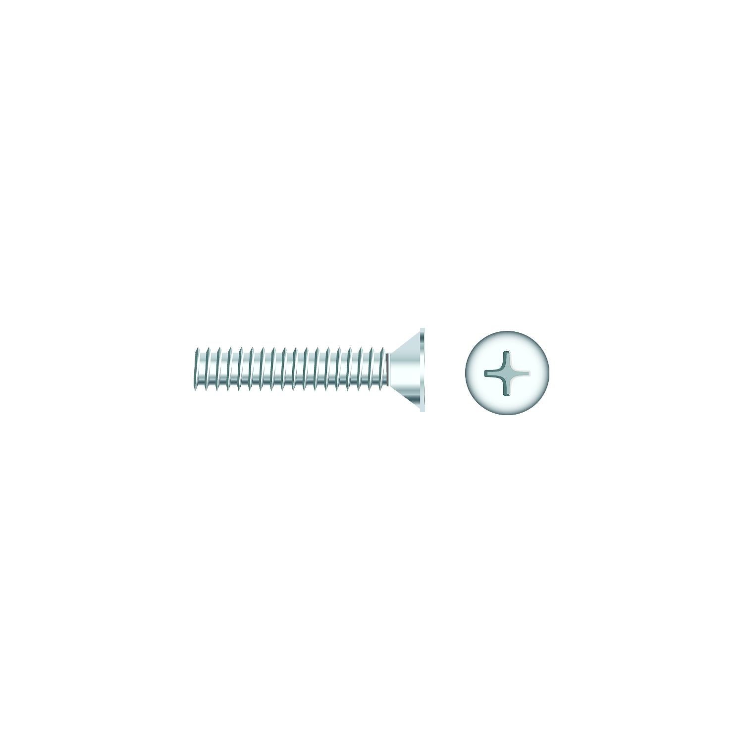 Seachoice SC780CH 01790 Chrome Plated SS Phillips Machine Screw - Flat Head, 1/4-20 x 1-1/2