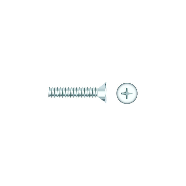Seachoice SC780CH 01790 Chrome Plated SS Phillips Machine Screw - Flat Head, 1/4-20 x 1-1/2"