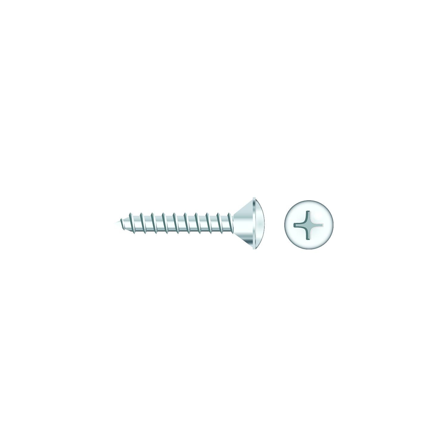 Seachoice SC598CH 01797 Chrome Plated SS Phillips Tapping Screw - Oval Head, #10 x 2