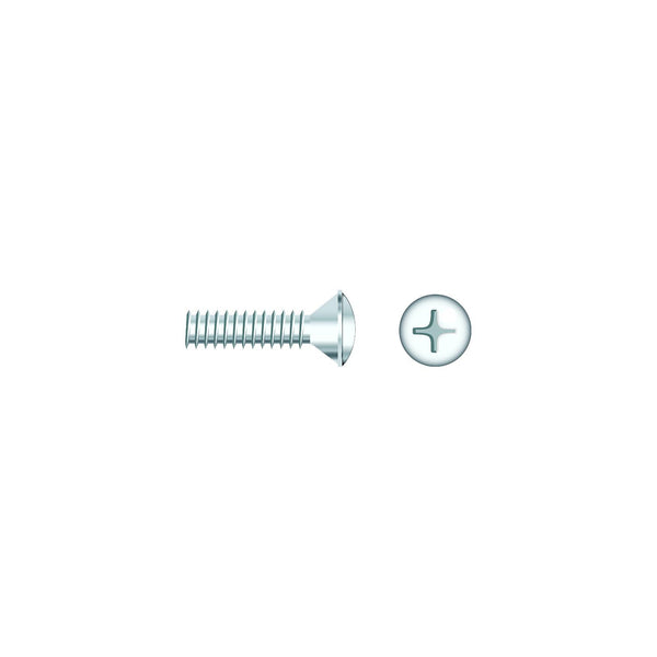 Seachoice SC844CH 01808 Chrome Plated SS Phillips Machine Screw - Oval Head, 8-32 x 2"