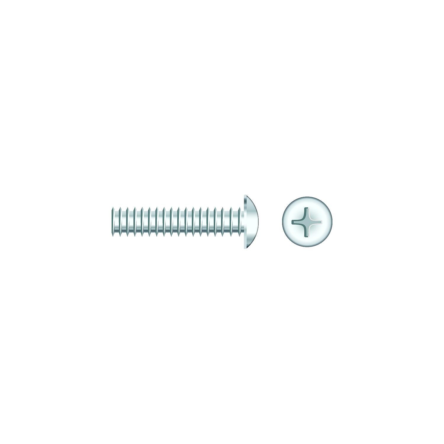 Seachoice SC871CH 01817 Chrome Plated SS Phillips Machine Screws - Truss Head, 1/4-20 x 1