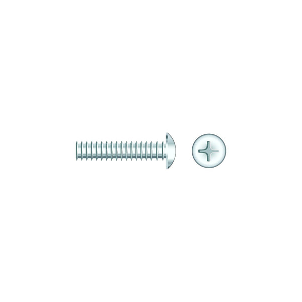 Seachoice SC871CH 01817 Chrome Plated SS Phillips Machine Screws - Truss Head, 1/4-20 x 1"