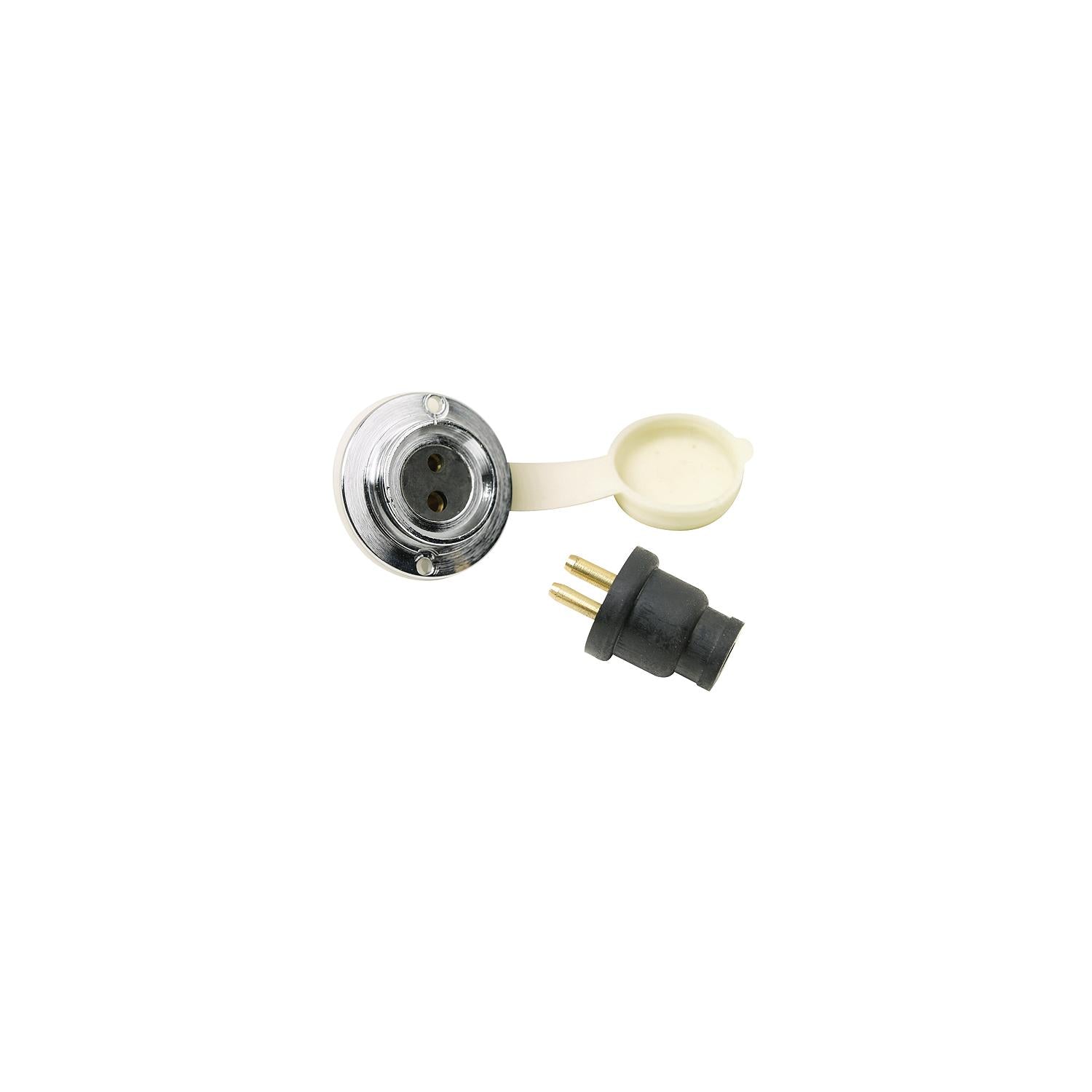 Seachoice 50-10121 Deck Connector With Two Pin Double Contact Socket and Plug