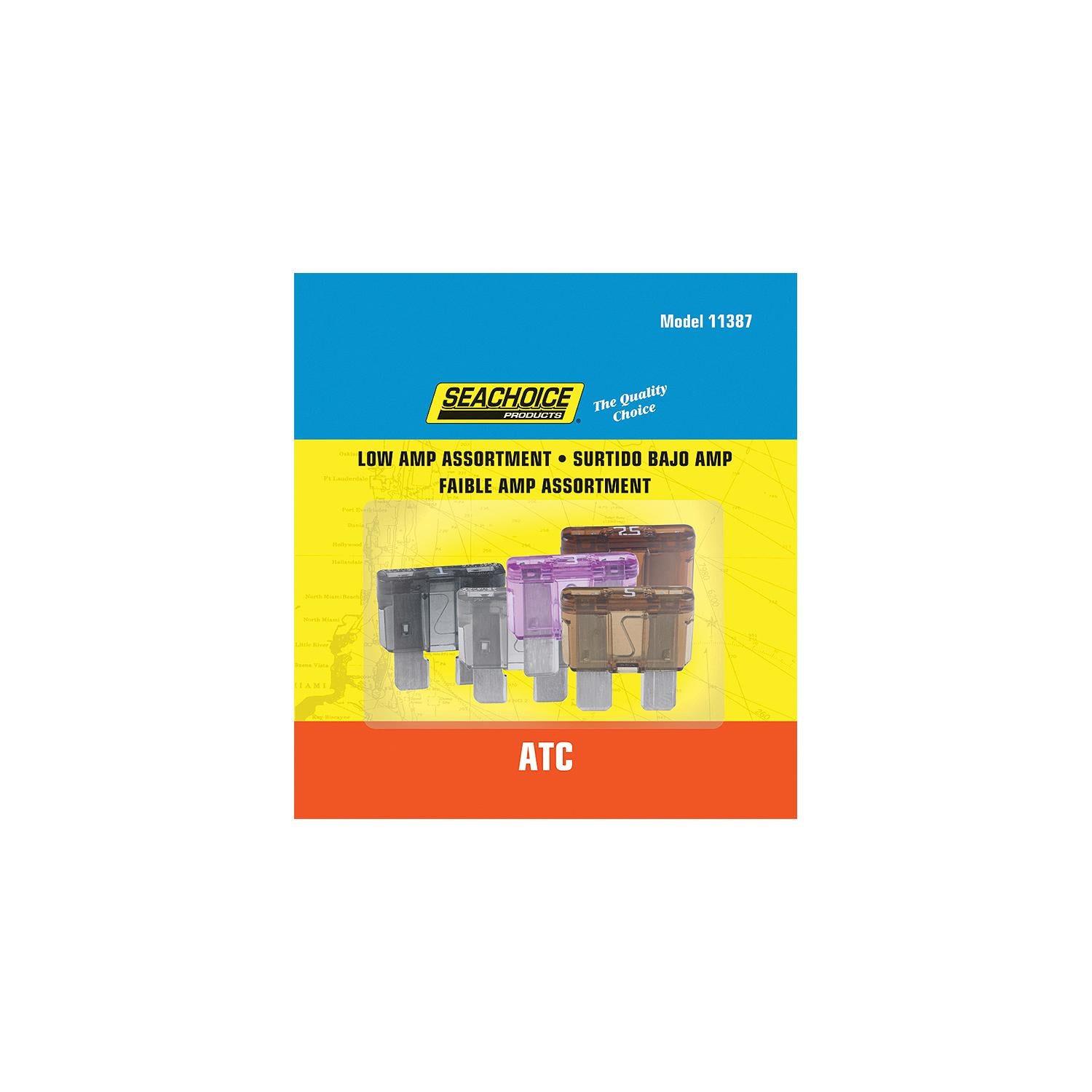 Seachoice SC11387 Low Amp ATC Glass Fuse Assortment, 5ea