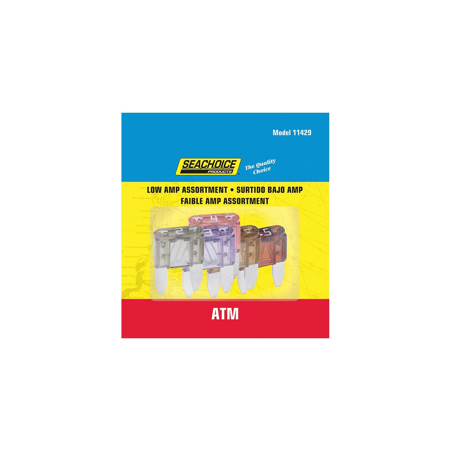 Seachoice SC11429 Low Amp ATM Glass Fuse Assortment, 5ea