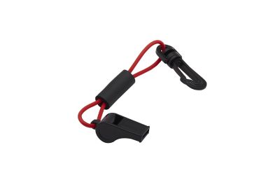 Seachoice 11726 Black Whistle On Red Floating Key Chain