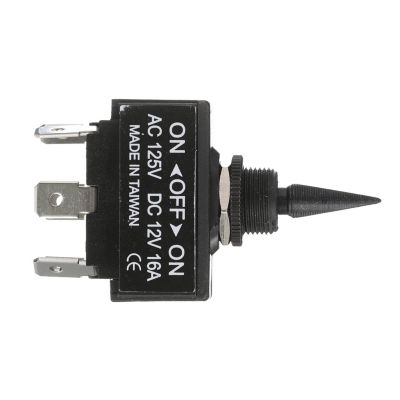 Seachoice 12021 3 Position Toggle Switch, Black Plastic Paddle On/Off/On
