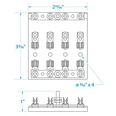 Seachoice 13431 Fuse and Terminal Block