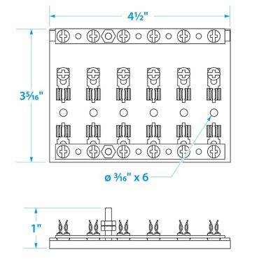 Seachoice 13441 Fuse and Terminal Block