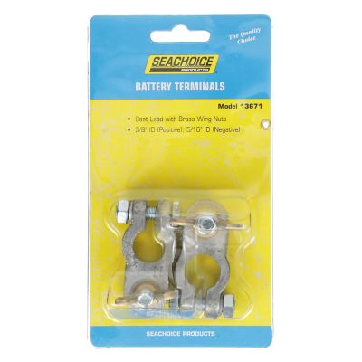 Seachoice 13671 Battery Terminal Set (Includes 3/8" Positive and 5/16" Negative)