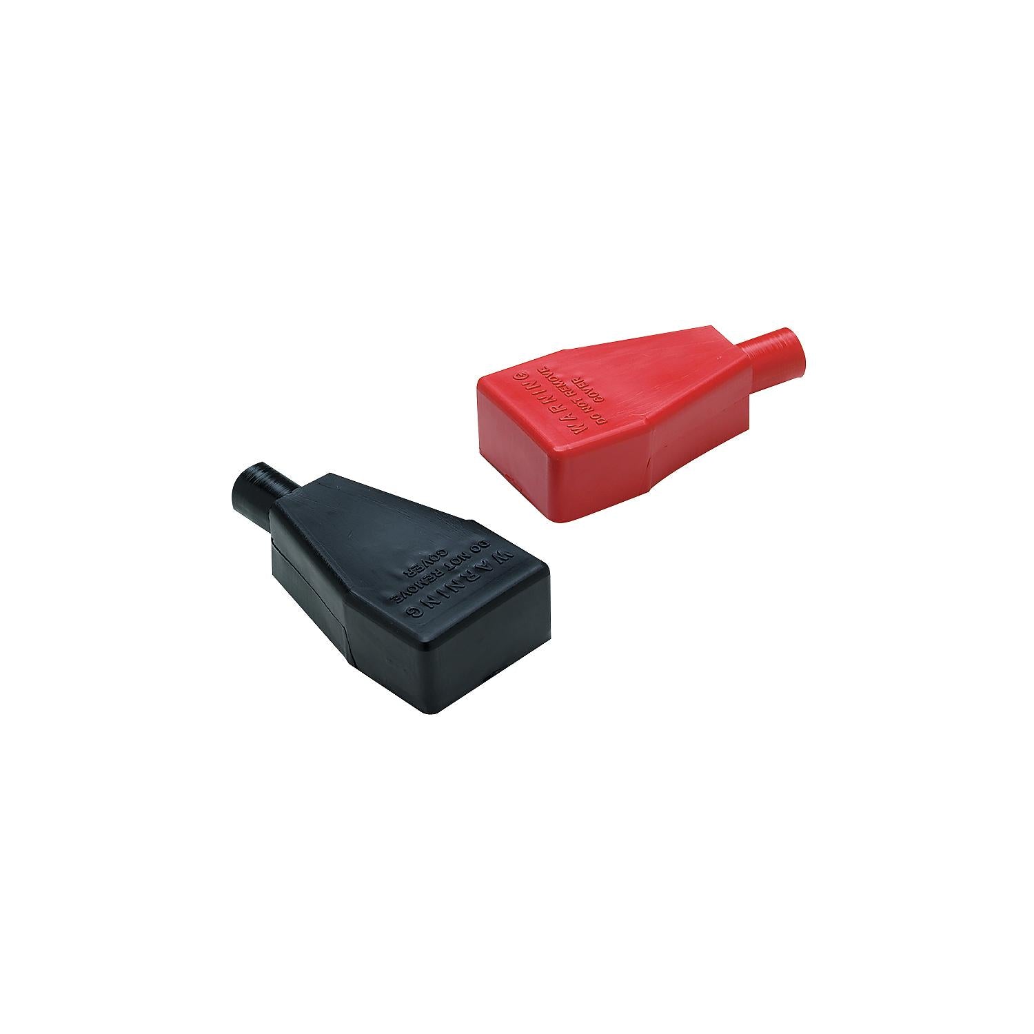 Seachoice 50-13641 Standard Type Battery Terminal Covers (Set Includes 1 Red and Black) Fit Terminals Without Wing Nut