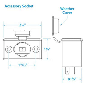 Seachoice 15001 Accessory Plug and Socket