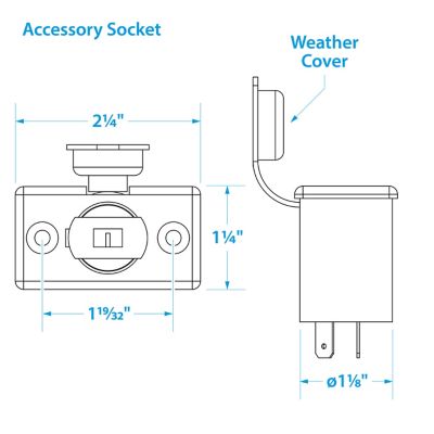 Seachoice 15001 Accessory Plug and Socket