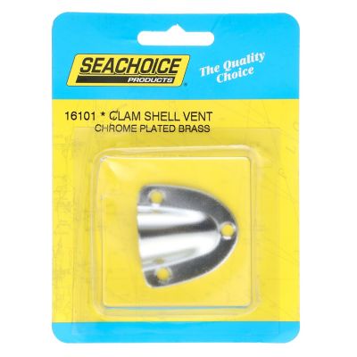 Seachoice 16101 Chrome Plated Brass Clam Shell Ventilator - 1-9/16" x 1-1/2" 15/32"