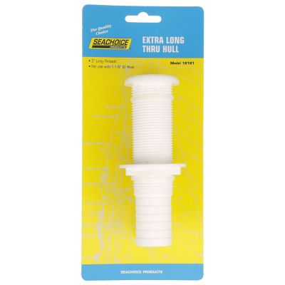 Seachoice 18181 Extra Long Plastic Thru-Hull, White
