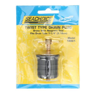 Seachoice 50-18861 Twist-Lock Brass Drain Plug 1-1/4
