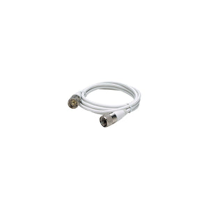 Seachoice 19781 5' RG58U White Coaxial Antenna Cable Assembly, Includes PL259 Fittings on Both Ends