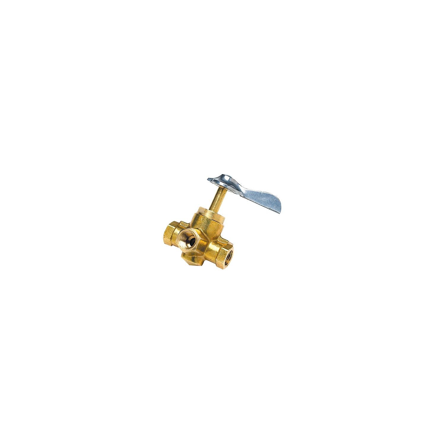 Seachoice 50-20751 Brass Three Way Fuel Line Valve