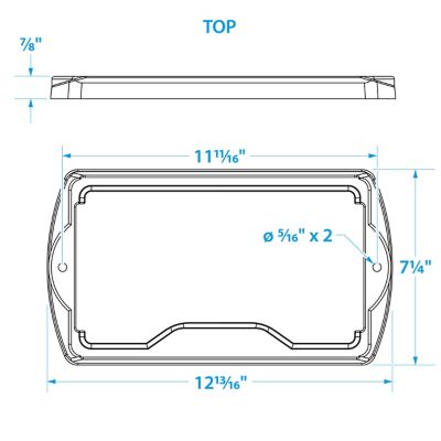 Seachoice 21961 Premium Battery Tray With Stainless Steel Hold Down Rods