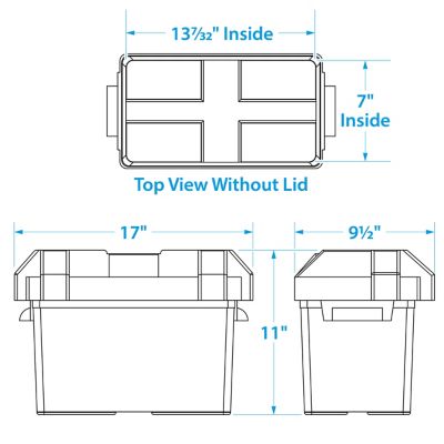 Seachoice 22080 Battery Box Group 27