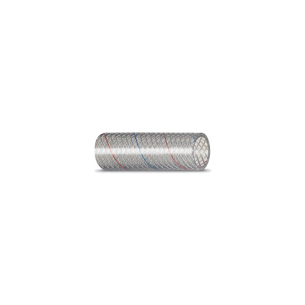 Seachoice 162-0386 23541 Clear Reinforced PVC Tubing w/Red & Blue Tracer - 162 Series 3/8" x 50'