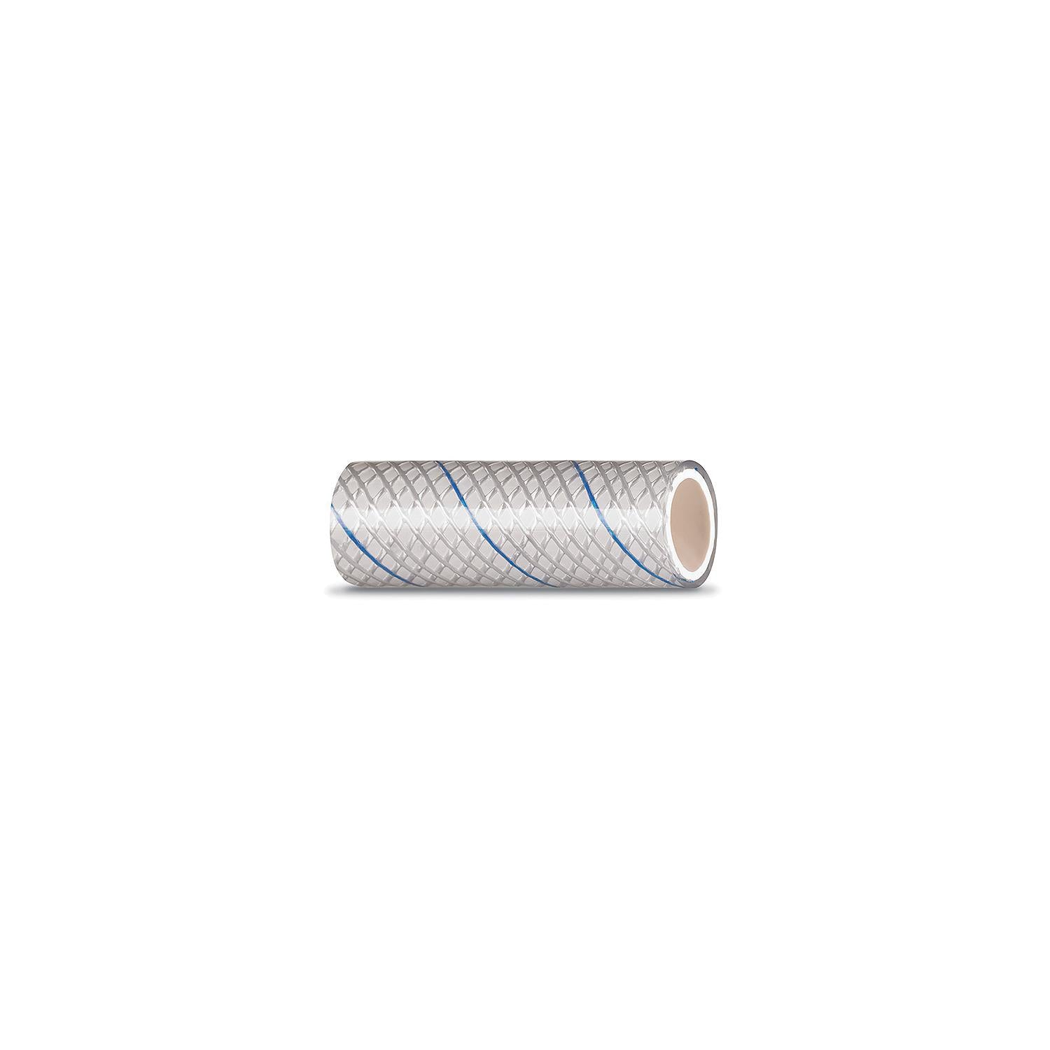 Seachoice 164-0125 23561 Clear Reinforced PVC Tubing w/Blue Tracer - 164 Series 1/2