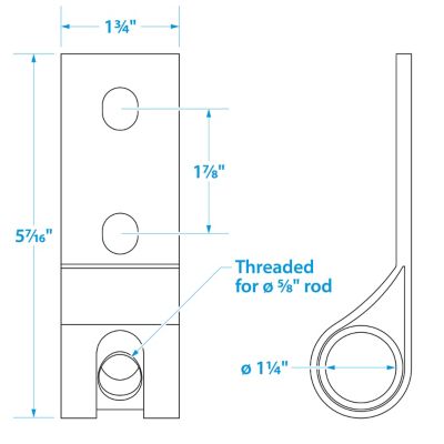 Seachoice 30201 Stainless Steel Lifting Eye Adapter Plate For Use with 30231 & 30241